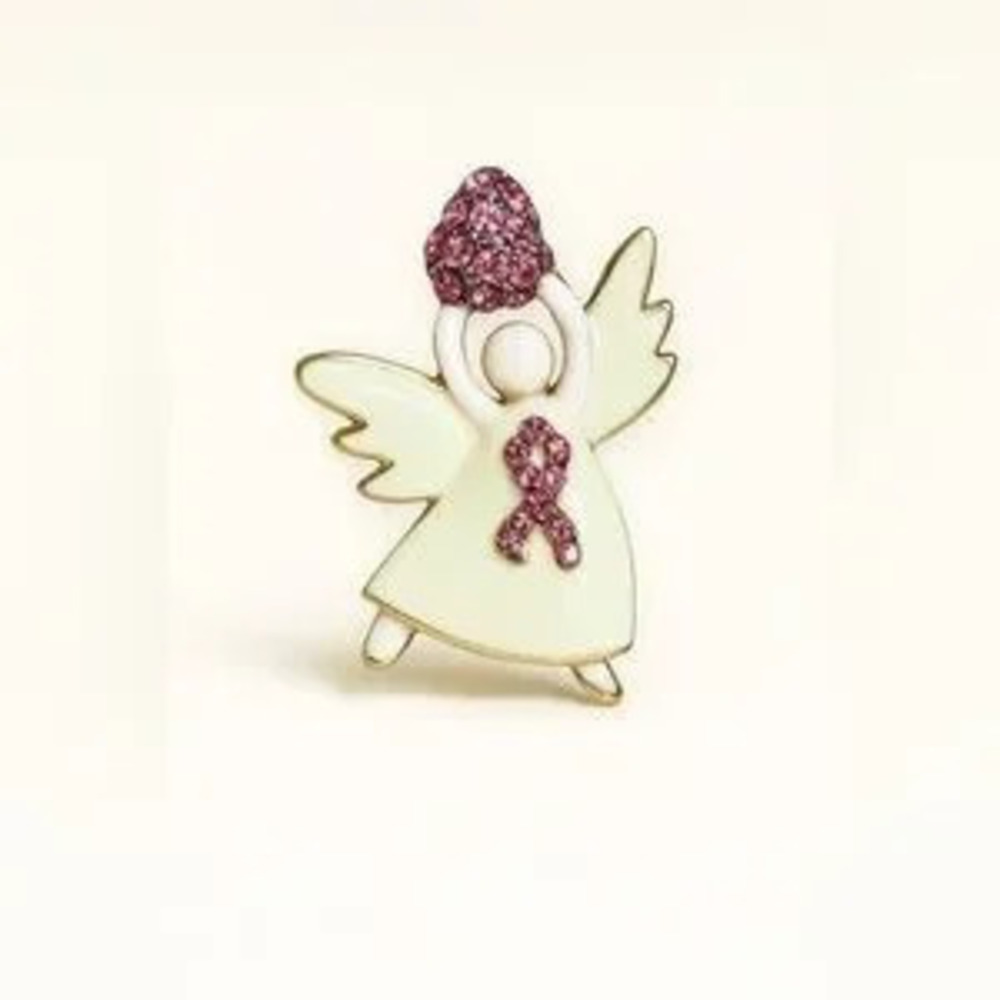 Angel Brooch with Pink Rhinestones ????